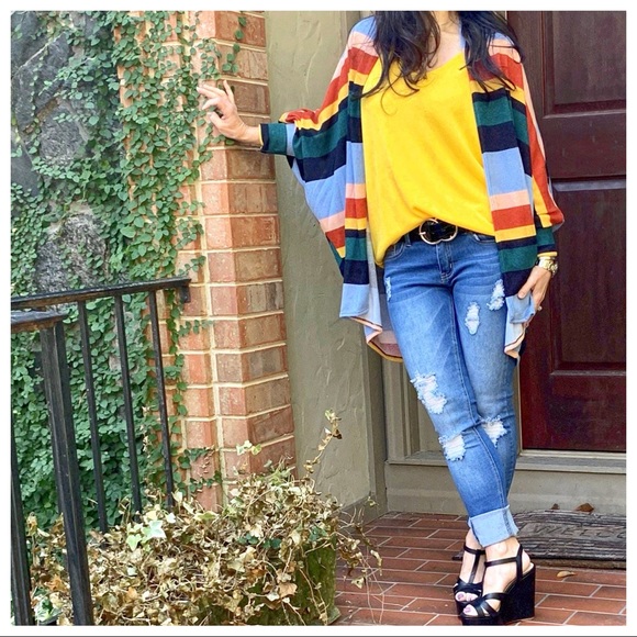 ✨LAST ONE✨Kimono color block open cardigan - Picture 3 of 9